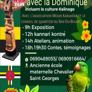 Journée culturelle avec la Dominique le Samedi 29 Novembre 2025